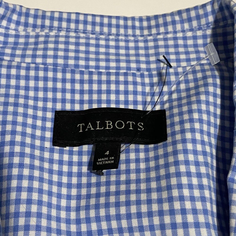 Talbots Blazer Gingham Checkered Single Button Ja… - image 3